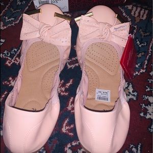 Blush flats with bow 11w Dexlex comfort Payless